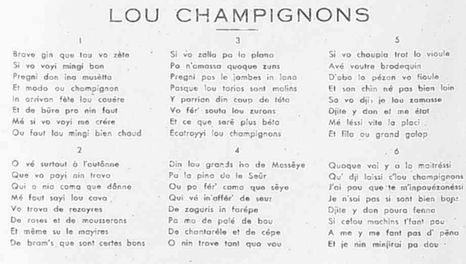 chanson champgnons patois 04 2015