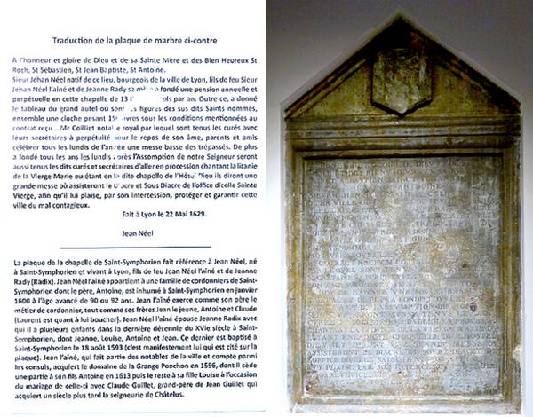 chapelle plaque commémorative st symphorien sur coise 22 03 2016